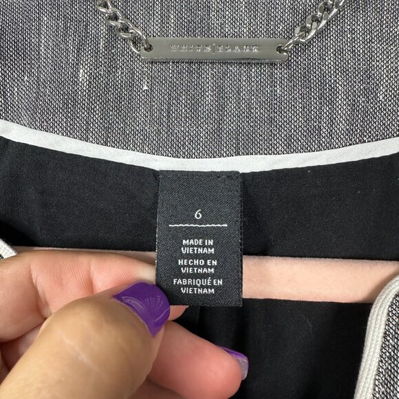 2/$30 White House Black Market Structured Blazer with Piping Gray 6 #A0732 - Picture 5 of 8